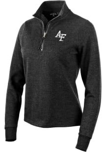 Antigua Air Force Falcons Womens Black Action 1/4 Zip Pullover