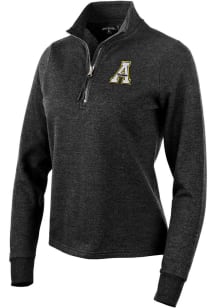 Antigua Appalachian State Mountaineers Womens Black Action 1/4 Zip Pullover