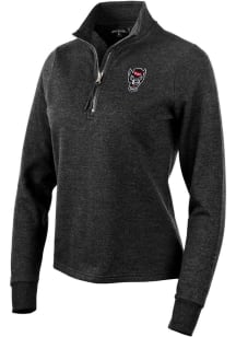 Antigua NC State Wolfpack Womens Black Action 1/4 Zip Pullover