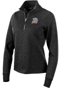 Antigua San Jose State Spartans Womens Black Action 1/4 Zip Pullover
