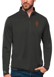 Antigua Cleveland Cavaliers Mens Grey Tribute Long Sleeve 1/4 Zip Pullover