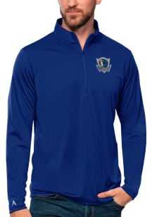 Antigua Dallas Mavericks Mens Blue Tribute Long Sleeve 1/4 Zip Pullover