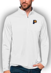 Antigua Indiana Pacers Mens White Tribute Long Sleeve 1/4 Zip Pullover