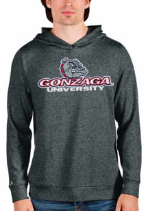 Antigua Gonzaga Bulldogs Mens Charcoal Absolute Long Sleeve Hoodie
