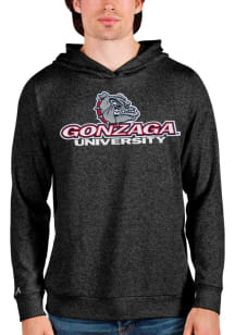 Antigua Gonzaga Bulldogs Mens Black Absolute Long Sleeve Hoodie