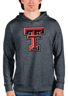 Antigua Texas Tech Red Raiders Mens Grey Full Front Absolute Long Sleeve Hoodie