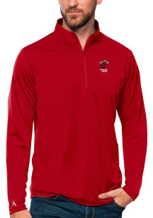 Antigua Miami Heat Mens Red Tribute Long Sleeve 1/4 Zip Pullover