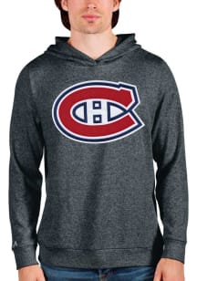 Antigua Montreal Canadiens Mens Charcoal Absolute Long Sleeve Hoodie