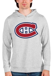Antigua Montreal Canadiens Mens Grey Absolute Long Sleeve Hoodie