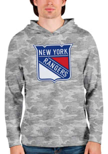 Antigua New York Rangers Mens Grey Absolute Long Sleeve Hoodie