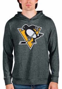 Antigua Pittsburgh Penguins Mens Charcoal Absolute Long Sleeve Hoodie