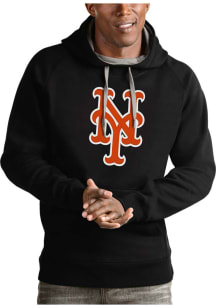 Antigua New York Mets Mens Black Victory Long Sleeve Hoodie