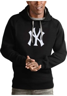 Antigua New York Yankees Mens Black Victory Long Sleeve Hoodie