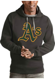 Antigua Oakland Athletics Mens Charcoal Victory Long Sleeve Hoodie
