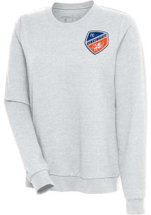 Antigua FC Cincinnati Womens Grey Action Crew Sweatshirt