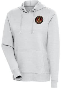 Antigua Atlanta United FC Womens Grey Action Hooded Sweatshirt