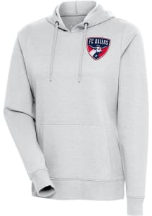 Antigua FC Dallas Womens Grey Action Hooded Sweatshirt