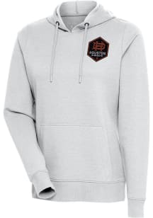 Antigua Houston Dynamo Womens Grey Action Hooded Sweatshirt