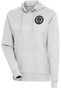 Antigua Philadelphia Union Womens Grey Action Hooded Sweatshirt