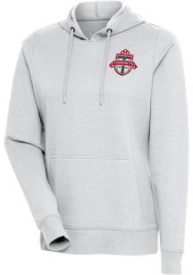 Antigua Toronto FC Womens Grey Action Hooded Sweatshirt