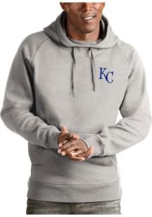 Antigua Kansas City Royals Mens Grey Victory Long Sleeve Hoodie