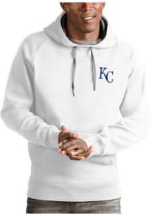Antigua Kansas City Royals Mens White Victory Long Sleeve Hoodie
