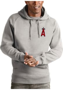 Antigua Los Angeles Angels Mens Grey Victory Long Sleeve Hoodie
