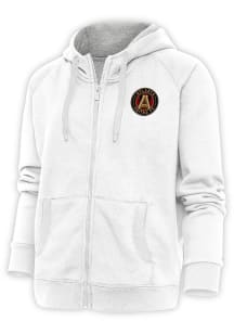 Antigua Atlanta United FC Womens White Victory Long Sleeve Full Zip Jacket