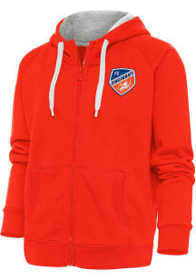 Antigua FC Cincinnati Womens Orange Victory Long Sleeve Full Zip Jacket