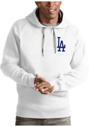 Antigua Los Angeles Dodgers Mens White Victory Long Sleeve Hoodie