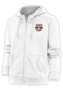 Antigua New York Red Bulls Womens White Victory Long Sleeve Full Zip Jacket