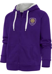 Antigua Orlando City SC Womens Purple Victory Long Sleeve Full Zip Jacket