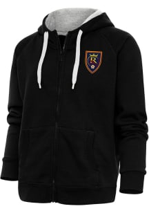 Antigua Real Salt Lake Womens Black Victory Long Sleeve Full Zip Jacket