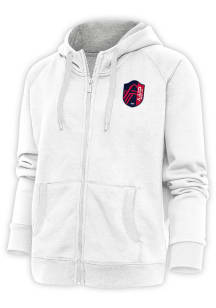 Antigua St Louis City SC Womens White Victory Long Sleeve Full Zip Jacket