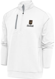 Antigua Los Angeles FC Mens White 2022 MLS Cup Champions Generation Long Sleeve 1/4 Zip Pullover