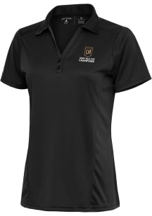 Antigua Los Angeles FC Womens Grey 2022 MLS Cup Champions Tribute Short Sleeve Polo Shirt