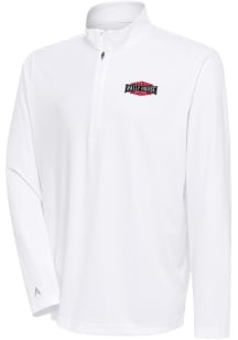Antigua Rally House Mens White Employee Tribute Long Sleeve 1/4 Zip Pullover