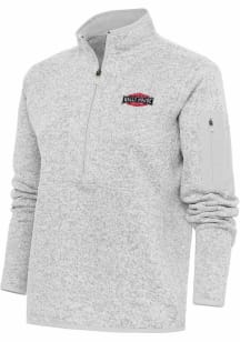 Antigua Rally House Womens Grey Employee Fortune 1/4 Zip Pullover