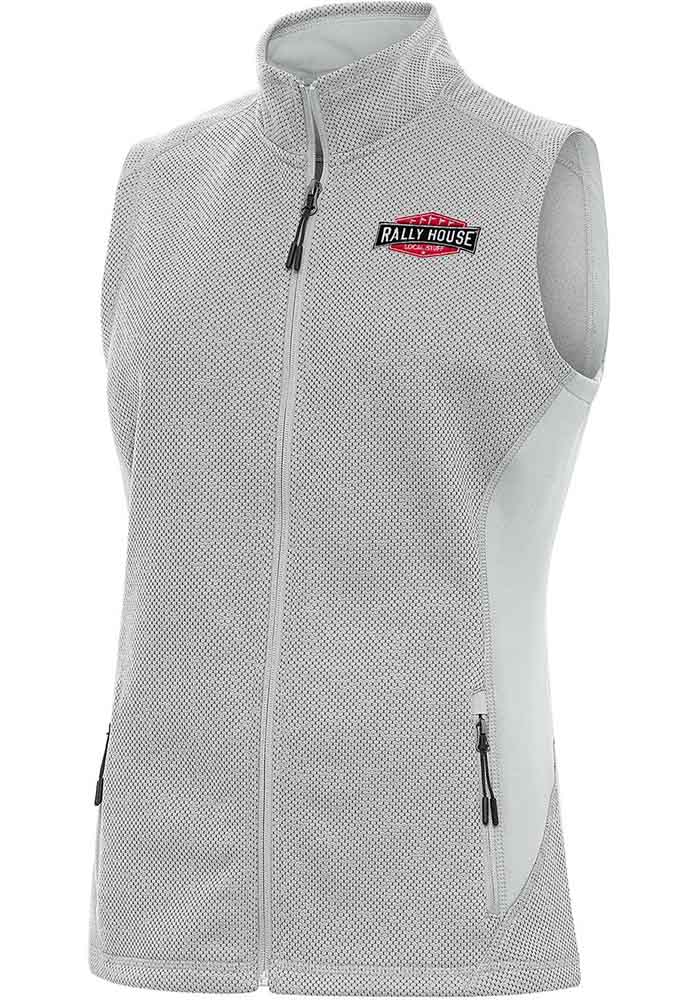 Antigua Louisville Cardinals Women's Grey Course Vest, Grey, 100% POLYESTER, Size M, Rally House