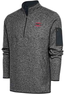 Antigua Rally House Mens Grey Employee Fortune Big and Tall 1/4 Zip Pullover