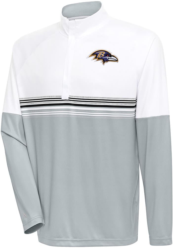 Baltimore Ravens Antigua Metallic Logo Affluent Polo - White