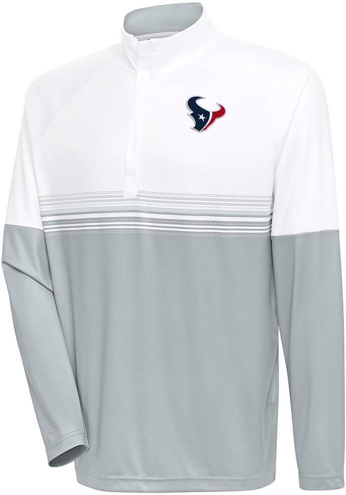 Antigua Houston Texans Black Team Long Sleeve 1/4 Zip Pullover, Black, 100% POLYESTER, Size S, Rally House