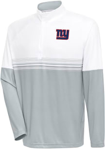 Antigua New York Giants Mens White Bender Long Sleeve 1/4 Zip Pullover
