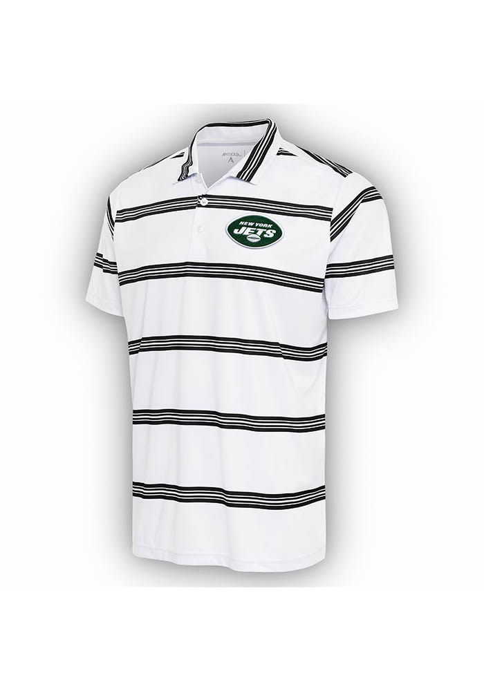 Antigua Men's New York Jets Esteem Grey/White Polo