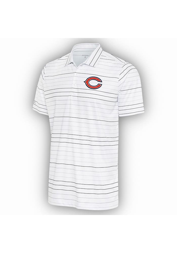 Men's Antigua White/Black Chicago Bears Ryder Polo