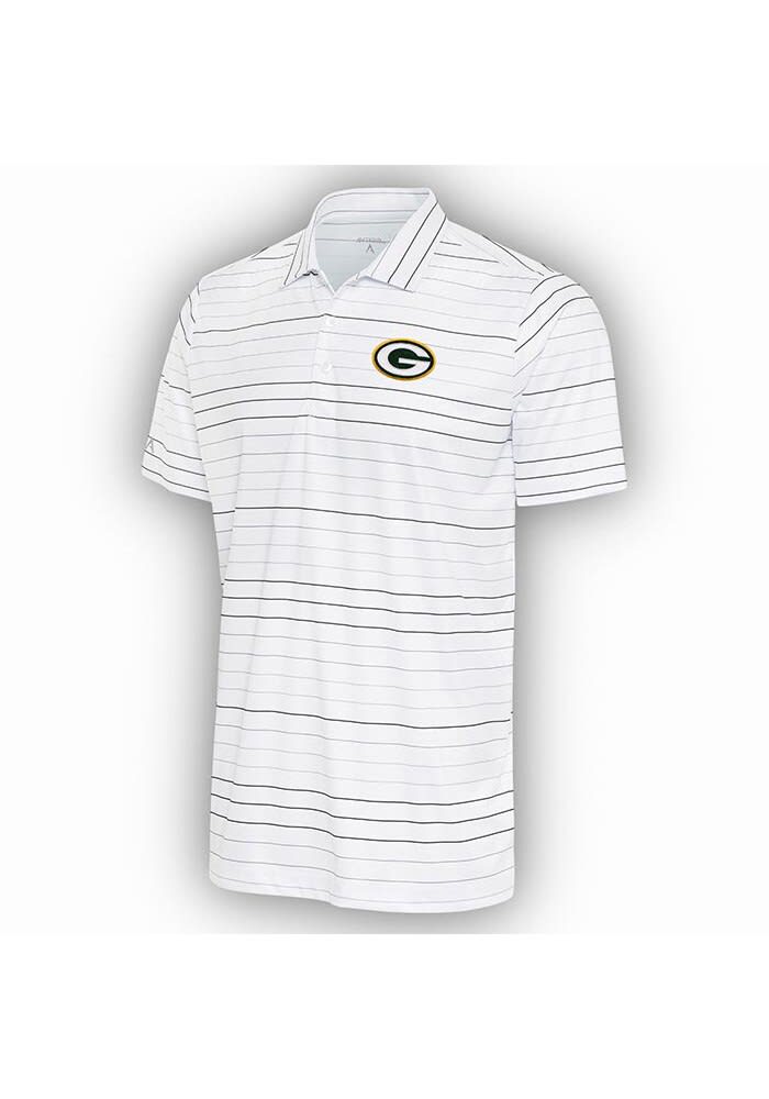 Packers Antigua Striped Polo