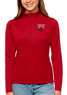Antigua Chicago Womens Red Tribute 1/4 Zip Pullover