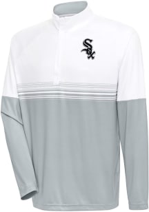 Antigua Chicago White Sox Mens White Bender QZ Long Sleeve 1/4 Zip Pullover