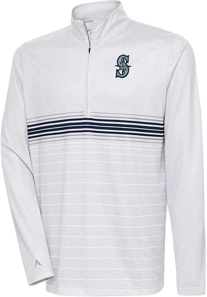 Seattle Mariners Columbia Pin High Omni-Wick Long Sleeve Polo - Navy