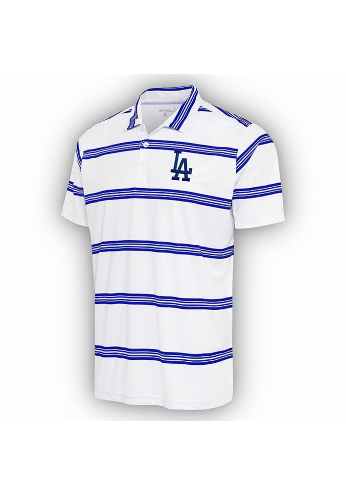 Antigua MLB National League Groove Short-Sleeve Polo Shirt, Mens, L, Los Angeles Dodgers Dk Red